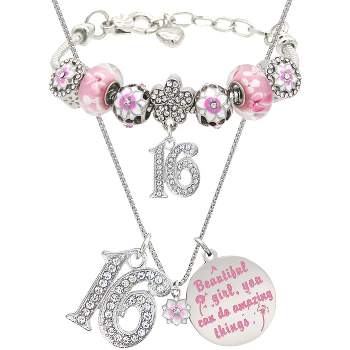 VeryMerryMakering 16th Birthday Bracelet & Necklace, Pink