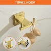CLIHOME 4-Piece Bathroom Hardware Set, Includes Towel Bar, Toilet Paper Holder, Towel Ring, and Robe Hook - 3 of 4