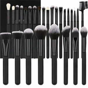 Professional Makeup Brushes Set 27Pcs, Premium Synthetic Kabuki Foundation Blending Face Powder Blush Concealer Eye Shadow Brushes - 1 of 4