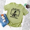 Simply Sage Market Wait Until It's Quiet Apple Short Sleeve Tee - M - Light Green - 3 of 4