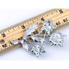 Anna-Kaci Silvery Tone Clear Rhinestone Faux Pearls Flower Stem Bouquet Pin Fashion Brooch - Multicolor - 3 of 4