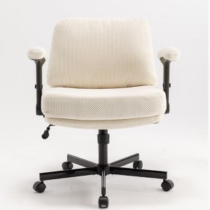 Kumasinova Extra-Wide Criss Cross Office Chair,Comfy Swivel Chair with Flip-up Armrests & Thick Cushion,Ergonomic Desk Chair for Office,Bedroom - 1 of 4