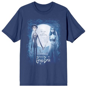 The Corpse Bride Movie Poster Art Women's Navy Blue Graphic Tee - 1 of 3