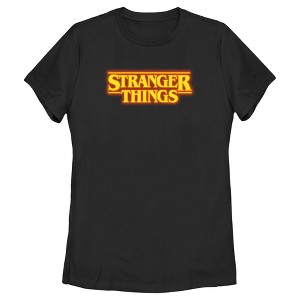 Women's Stranger Things Orange Logo T-Shirt - 1 of 4