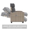 Outdoor Recliner Chair with Cushion/Side Table, Patio Reclining Chairs with Adjustable Back and Footrest, Garden Lounge Furniture - 4 of 4