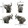 Evideco French Home Goods Standing Elephant Statuette Figurine Sculpture Distressed Grey Ecru - 3 of 4