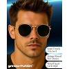 grinderPUNCH Aviator Sunglasses for Women Men, UV400 Protection Lens and Lightweight Metal Black - 3 of 4