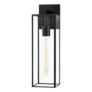 C Cattleya 16.25 in. 1-Light Dark Bronze Finish Brass Outdoor Wall Lantern with Clear Tempered Glass Shade(E26) - 1 of 4