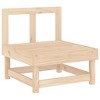vidaXL Garden Middle Sofa Natural Pine Solid Pine Wood Medium Modular - 2 of 2