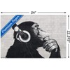 Trends International Chimp with Headphones on Wall Unframed Wall Poster Prints - 3 of 4