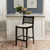 Powell Set of 2 Bessie Cane Barstools Black - 4 of 4