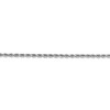 Black Bow Jewelry 2.25mm, 14k White Gold, Diamond Cut Solid Rope Chain Anklet, 9 Inch - 2 of 4