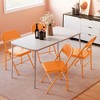 Folding Chairs Set of 4, Foldable Chairs with Metal Frame, Hold Up to 350 Pounds, Portable Beige Folding Chairs Suitable for Office, Camping - 2 of 4