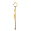Black Bow Jewelry 14k Yellow Gold Solid 2D Budded Cable Cross Pendant, 18 x 36mm - 2 of 4