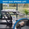 Mount-It! Corner Sit Stand Desk Converter, Black - 4 of 4