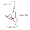 Unique Bargains Round Head Dog Grooming Scissors 4 Inches Silver Tone Pink 1 Pc - 2 of 4
