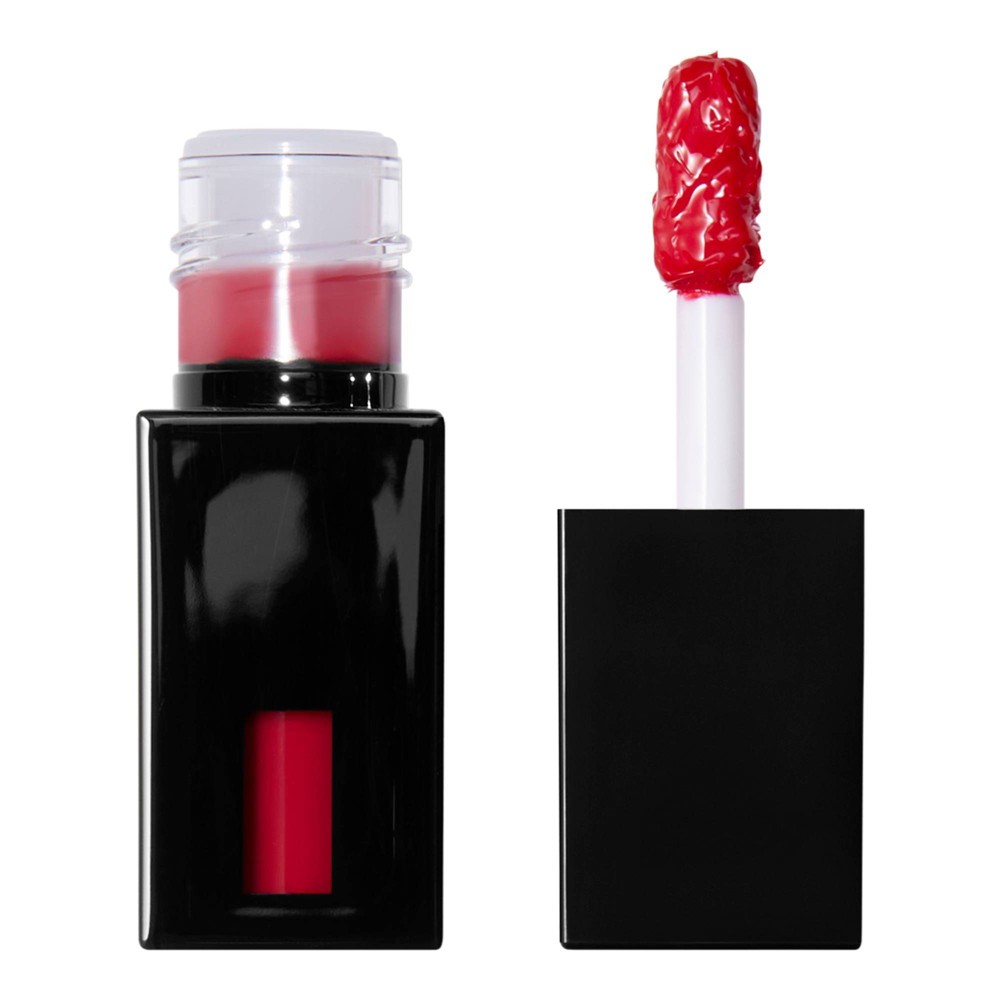 Photos - Other Cosmetics ELF e.l.f. Glossy Lip Stain - Fiery Red - 0.1 fl oz 