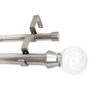 Urbanest Crackle Glass Manhattan 1-inch 3-4-inch Double Drapery Curtain Window Rod Set - 1 of 3