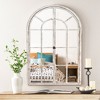 Dovelina Arched Wood Frame Window Pattern Decorative Wall Mirror - 2 of 4