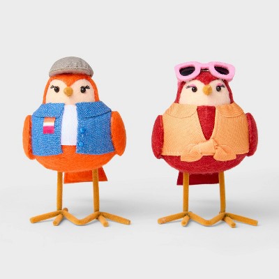 Pride 2pk Featherly Friend Collectible Mini Bird Figurines Gal and Pal