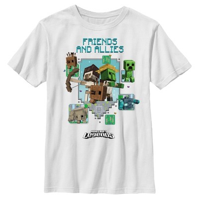 Minecraft Legends Friends And Allies Official Logo Long Sleeve T-Shirt