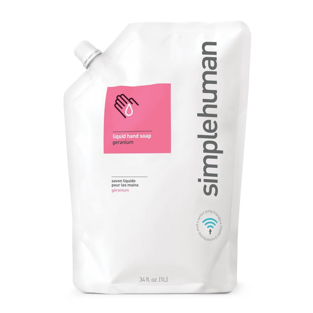 Photos - Shower Gel Simplehuman 34fl oz Hand Soap Liquid Refill Pouch Geranium 