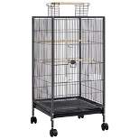 Yaheetech 40-Inch Wrought Iron Bird Cage with Rolling Stand Black