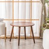 Nordlys Walnut Finish Solid Wood Side Table Modern Design Style Living Room - 3 of 4