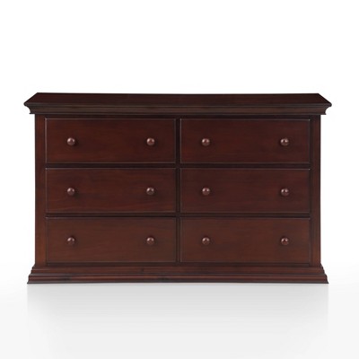 Suite Bebe Riley Universal 6 Drawer Double Dresser - Espresso