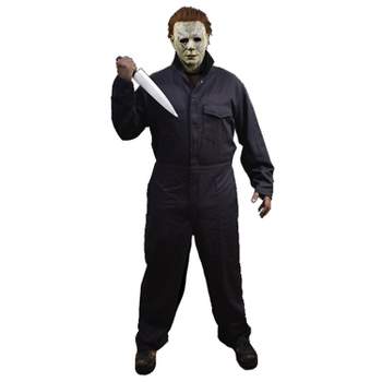 Mens Halloween Michael Myers Coveralls Costume - One Size Fits Most - Blue