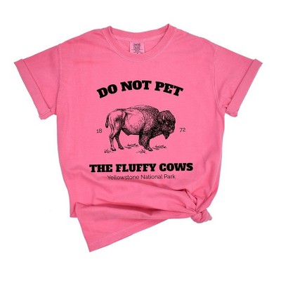Simply Sage Market Women's Yellowstone Fluffy Cows Short Sleeve Garment Dyed Tee