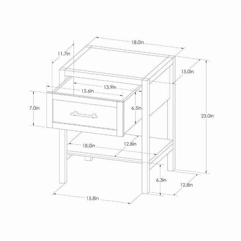 Warwick End Table with Drawer - Threshold™, 5 of 12