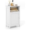 Dcolora Bathroom Storage Cabinet, Freestanding Wooden Single Door Side Floor Organizer with Adjustable Shelf - 2 of 4