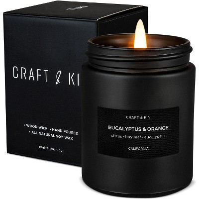 Craft & Kin Eucalyptus & Orange Candle Scented Candle with 45 Hour Burn Time 7.6oz
