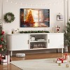 EROMMY 70" Modern Tv Stand For Tvs Up To 80", Tv Stand With Sliding Doors And Storage Shelves - 3 of 4
