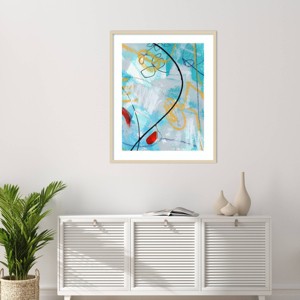 Amanti Art Whirlwind IX by Laura Gibson Wood Framed Wall Art Print - 1 of 4