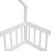 CAVINAS Twin/Full Size Kids House-Shaped Floor Bed,Wood Canopy Toddler Bed Frames,Montessori Floor Bed for Kids,Girls&Boys,No Box Spring Needed - 4 of 4