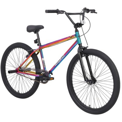 VisioGear Bicycles, 26 Inch Freestyle Mountain Bike, Single Speed Children's Bicycle for Boys Girls, Multicolored, 68.11"*29.13"*41.3"