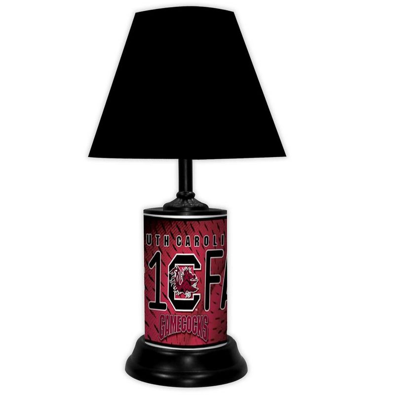 NCAA 18-inch Desk/Table Lamp with Shade, #1 Fan with Team Logo, South Carolina Gamecocks, 1 of 4