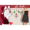 LA LEELA Women's Casual Beach A line Slit Smocked Mini Dress Tube Top Evening Short Strapless Christmas Tree Dress for Women One Size Ebony Xmas Theme - 3 of 4