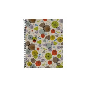 Miquel Rius 100% PCW Recycled 4 Subject Lined Notebook, A5 (8.27"x5.83"), 120 Sheets, Heavyweight Paper, Subjects Separated by Color, Cardboard Cover - 1 of 1