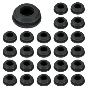 Unique Bargains Rubber Corrosion-Resistant Silicone Snap-in Locking Hole Plugs Black - 1 of 4