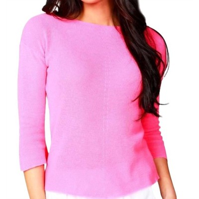 Women's Ribbed 3/4 Sleeve Top - ANGEL