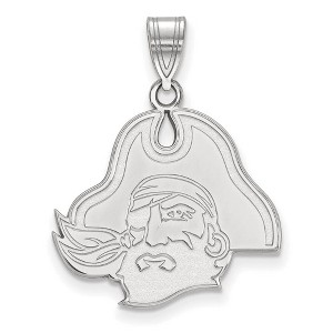 Black Bow Jewelry 14k White Gold East Carolina Pirates NCAA Large Pendant - 1 of 3