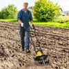 Ironmax Corded Electric Tiller Cultivator, 10 Amp Powerful Foldable Garden Rototiller Red/Yellow - 4 of 4