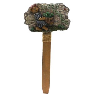 Boyds Bears Resin 12.0 Inch Piper Caring For Peppers Garden Stake Veggies Basket Decorative Garden Stakes - 1 of 3