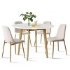 Norman+Oslo 5 Piece Small Round Table With Chairs,Home Kitchen Round Dining Table with Thick Tabletop and 4 Upholstered Armless Chairs-Maison Boucle - 2 of 4