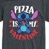 Men's - Lilo and Stitch - Pizza Is My Valentine Short Sleeve Graphic T-Shirt - 2 of 4