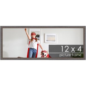 PosterPalooza | Panoramic Textured Grey Picture Frame - UV Acrylic, Foam Board Backing, Hanging Hardware - 1 of 4