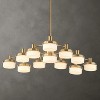 Uttermost Wedge LED Chandelier – 12-Light Contemporary Brass Fixture with Opal Shades and Long Life LEDs - 3 of 4